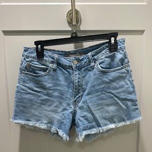 Just USA Blue Jean Shorts Distressed Cut-Off Style